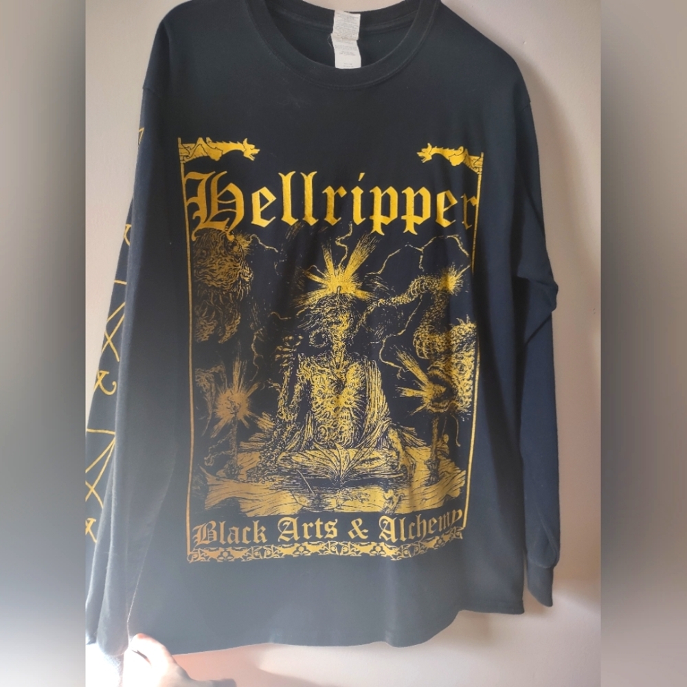 Hellripper Black Arts & Alchemy Longsleeve - Medium - Band Black Metal Music